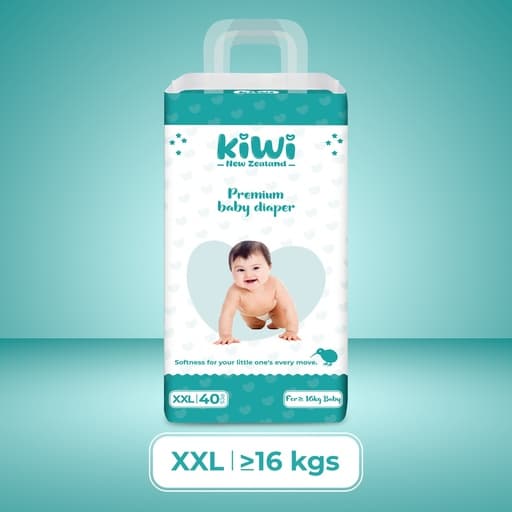 Kiwi Baby Diaper XXL Pants (Pack of 40) – Soft, Comfortable & Leak-Proof Protection