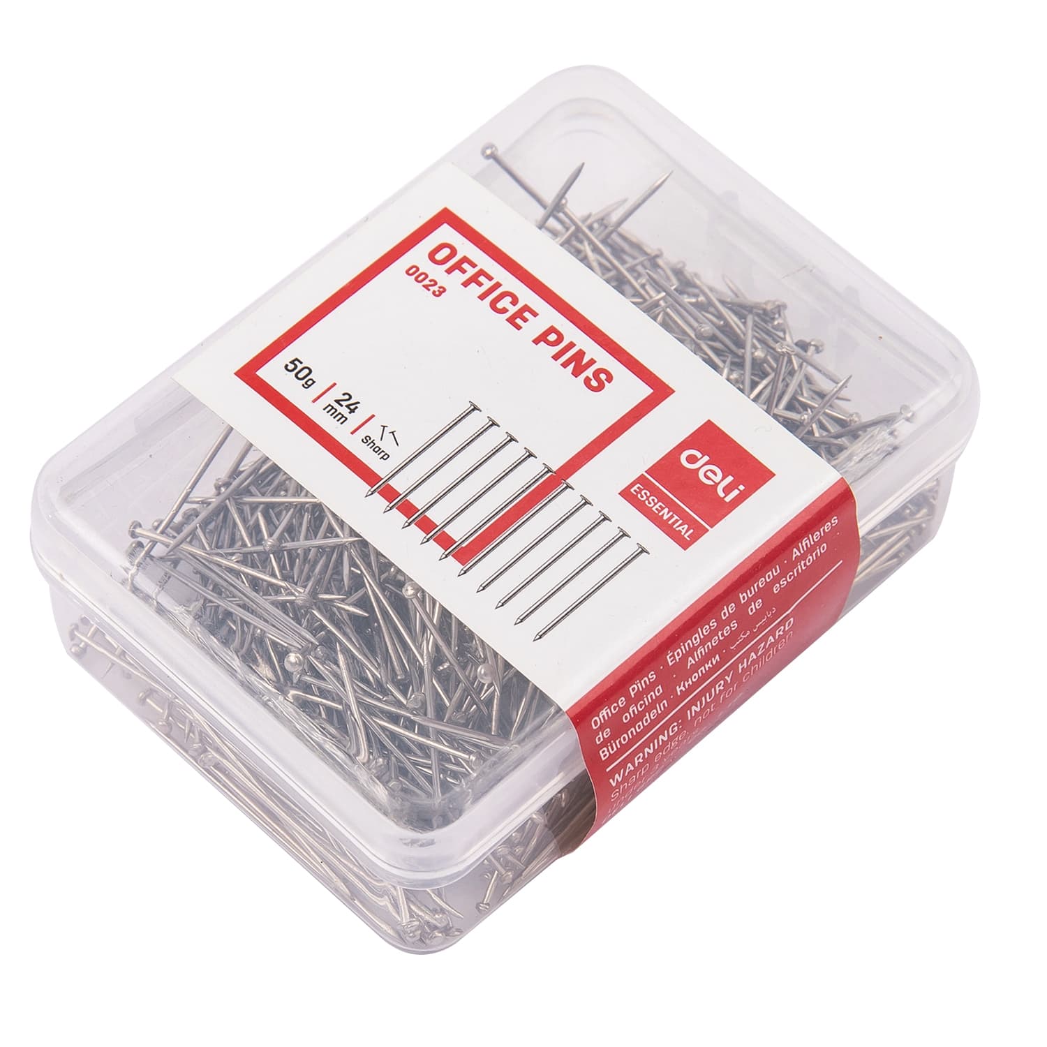 Deli Deli E0023 Office Pin – Premium Steel Push Pins for Office, Notice Boards & Documents stationary, toys & sports — image 1 of 4