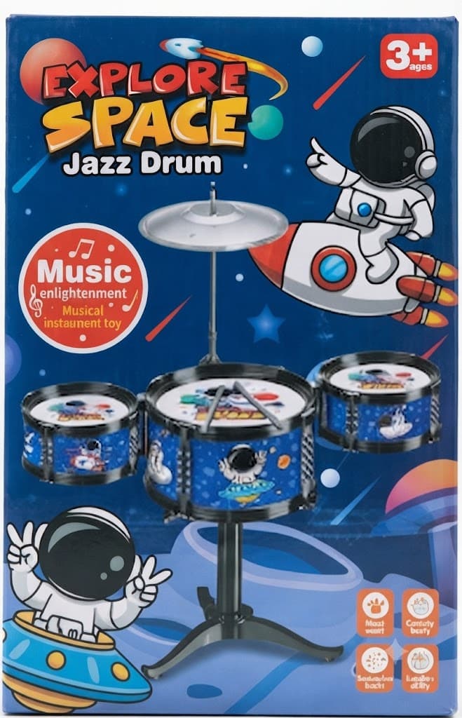 Explore Space Jazz Drum – Kids Musical Drum Toy with Lights & Sounds