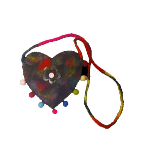 Mithila Handmade Felt Multi Color Purse – Traditional Handicraft Purse for Women