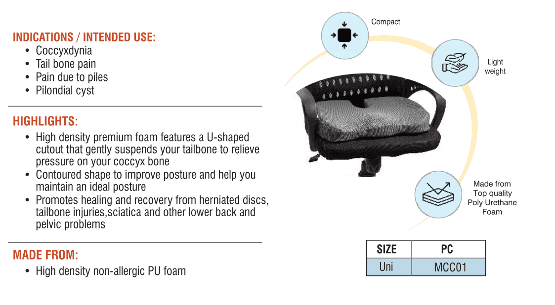 med-e Move med-e Move Coccyx Cushion pharmacy, fitness & surgical