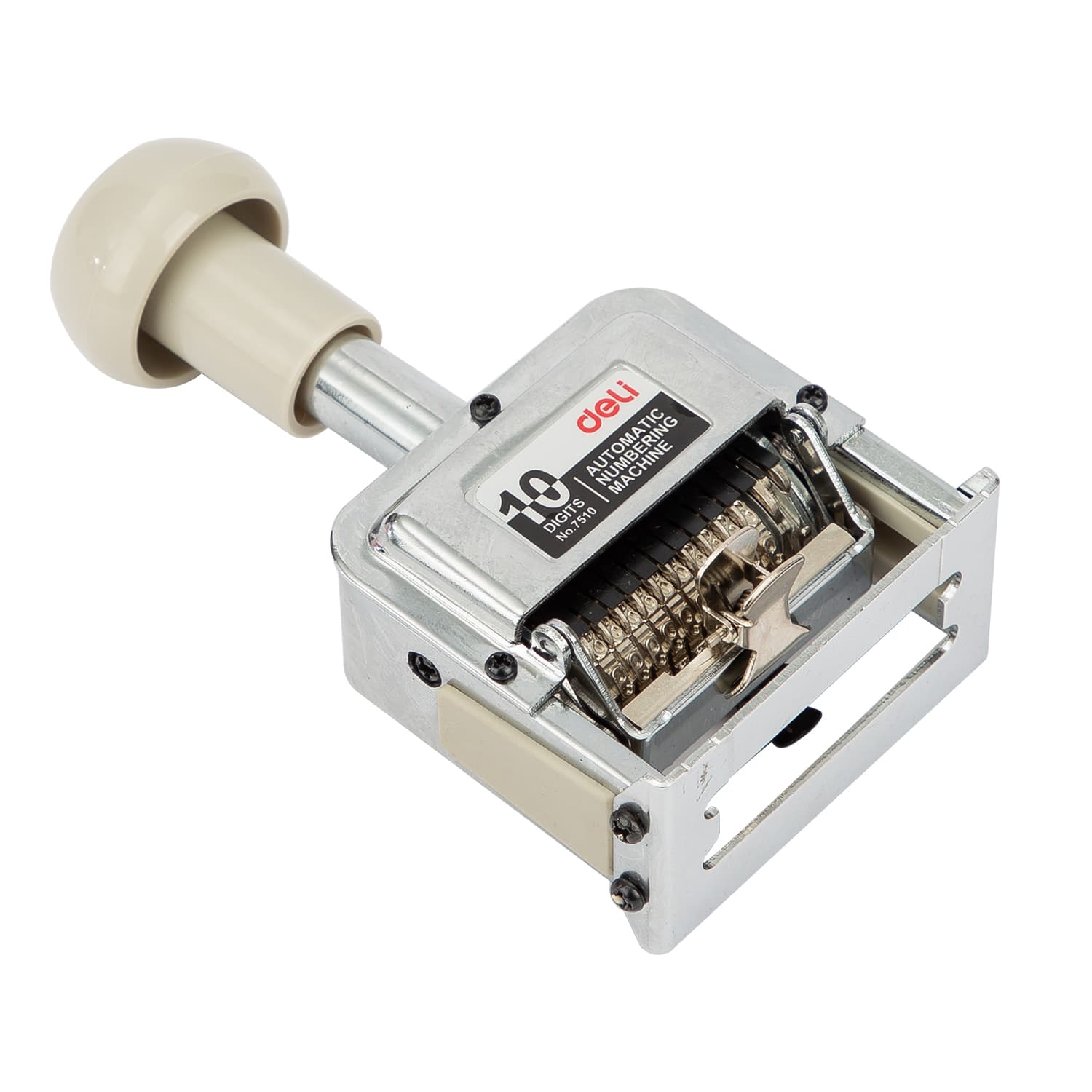 Deli Deli E7510 10-Digit Auto Numbering Machine | Self-Inking Office Stamp stationary, toys & sports — thumbnail 3 of 5