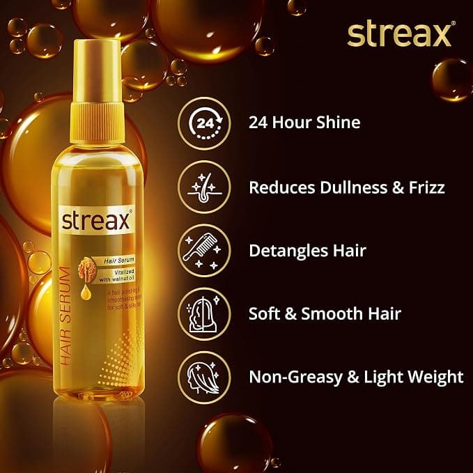No Brand Streax Hair Serum Small 45ml – Smooth, Shiny & Frizz-Free Hair daily essentials & lifestyle — thumbnail 5 of 6