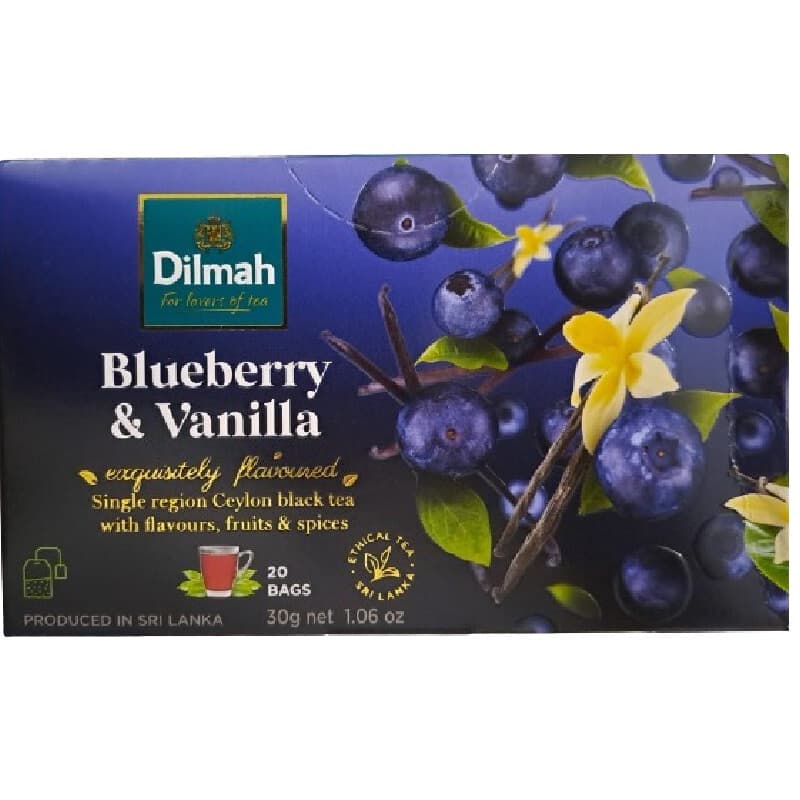 Dilmah Dilmah Blueberry & Vanilla Flavoured Tea – 20 Tea Bags | Premium Ceylon Black Tea daily essentials & lifestyle — thumbnail 2 of 4