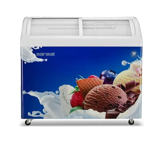Sensei - 300 Liter Curved Glass Chest Freezer - SCF300CG3