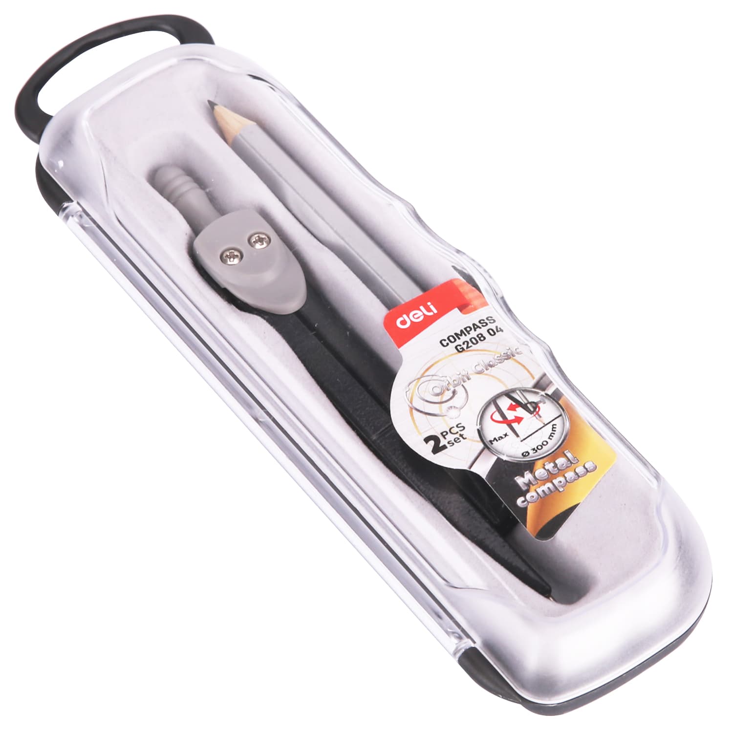 Deli Deli EG20804 Compass – Product Specifications, Features & Metal Drawing Compass with Pencil stationary, toys & sports — thumbnail 4 of 4