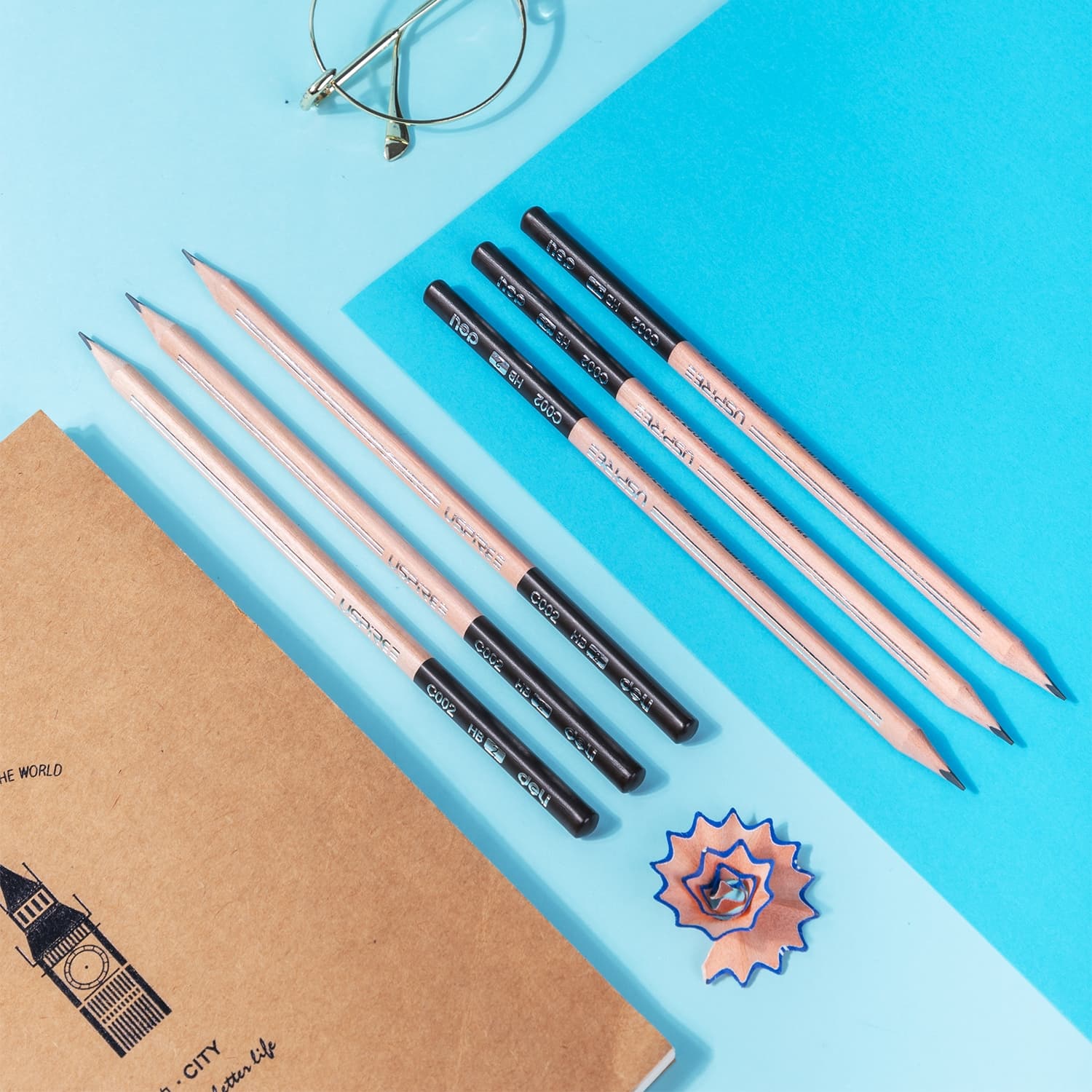 Deli Deli EC002-HB Graphite Pencil – Premium HB Triangular Wooden Pencil for Writing, Drawing & Sketching ( Per Box)… — image 1 of 4