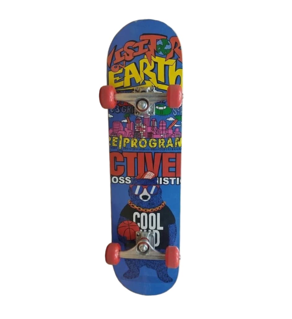 Large Skateboard for Kids – Cool Kid Print Cruiser Skateboard with Durable Deck & Smooth Wheels stationary, toys & sports — thumbnail 2 of 2