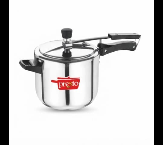Presto Triply Stainless Steel Classic Inner Lid Pressure Cooker 5 Litre | Induction Compatible | Heavy Duty SS Cooker