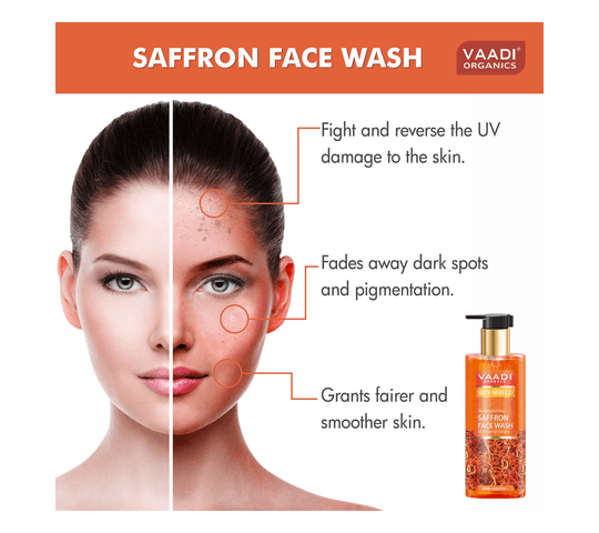 Vaadi Organics Vaadi Organics - Skin Whitening Saffron Face Wash With Sandal Extract (250 ml) - VH0620 daily essentials &…