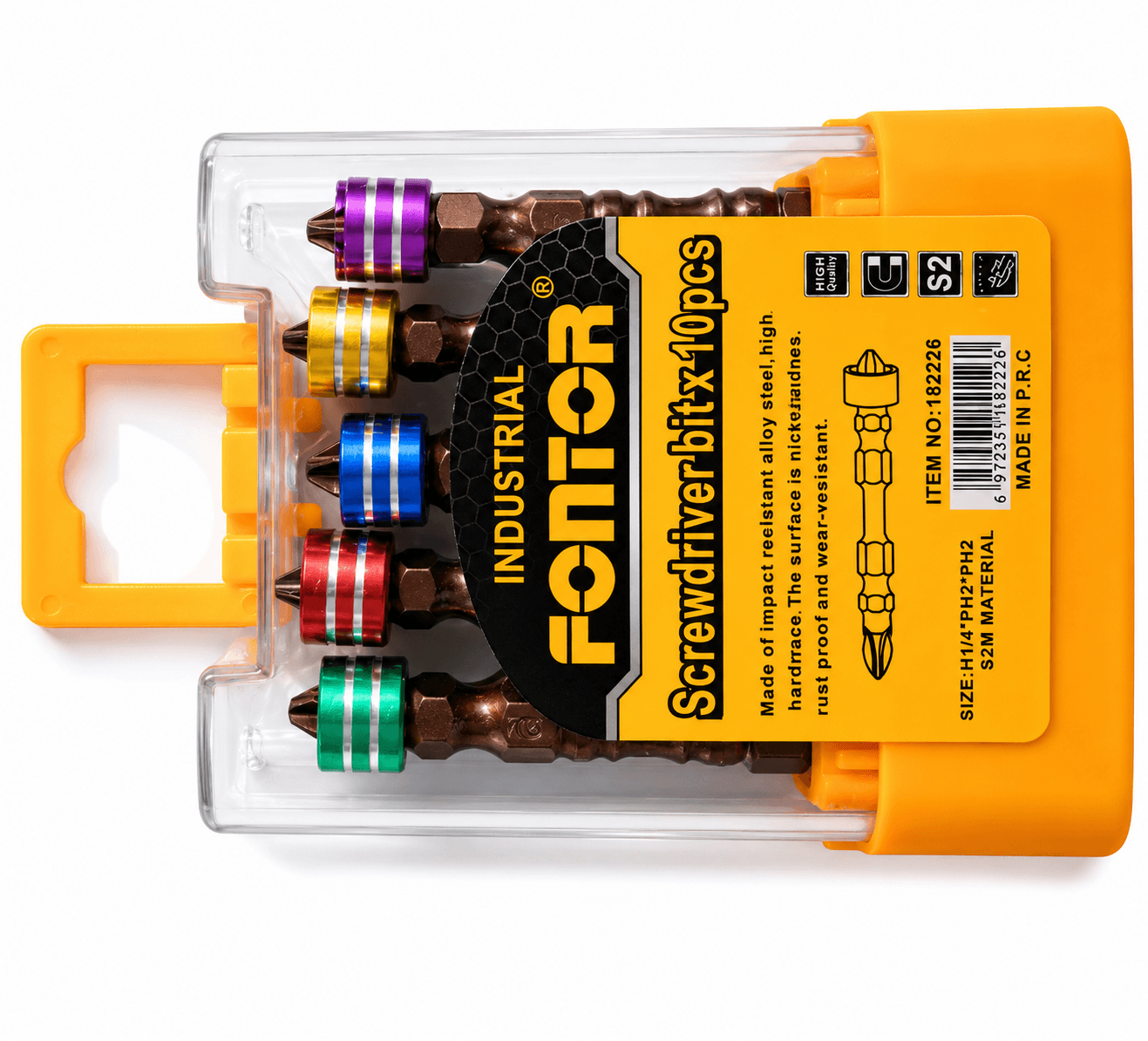 Fontor Screwdriver Bit 10 PCS Set 182226 – Durable Multi-Purpose Precision Driver Bits for Home & Professional Use