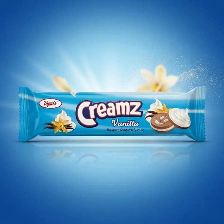 Dynas Dyna's Creamz Sandwich Vanilla Biscuits – Crispy Vanilla Cream Filled Cookies daily essentials & lifestyle