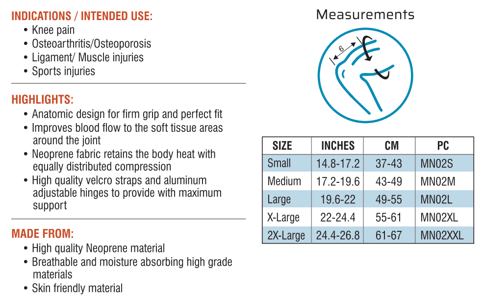 med-e Move Med-e Move Knee Wrap Hinged Neoprene pharmacy, fitness & surgical