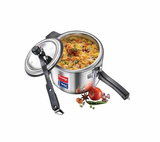 Prestige Prestige Triply Svachh 2L Pressure Cooker | Induction Base | Model 20717 | Stainless Steel Cooker daily essentials…