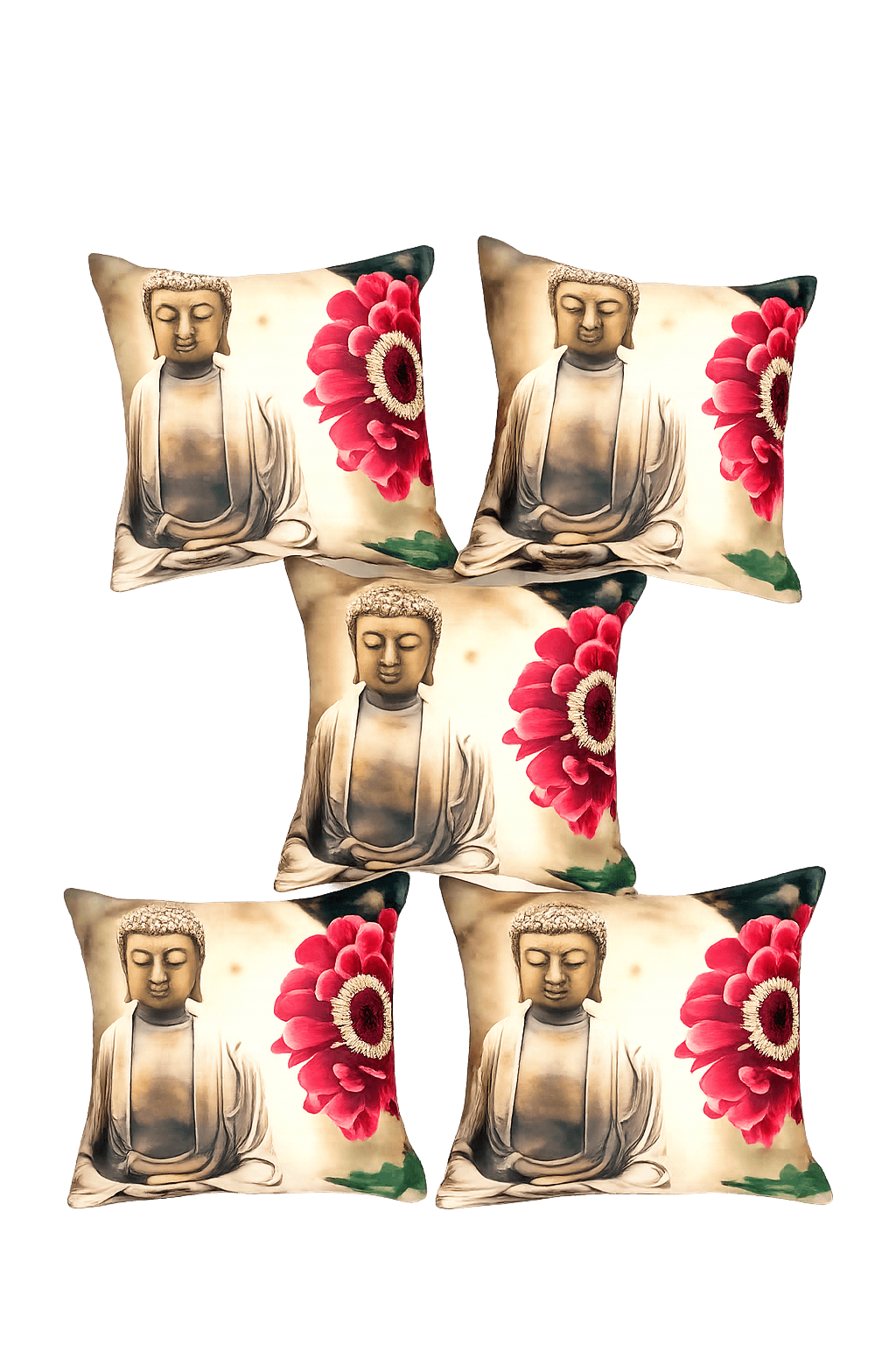 Soulful Spaces Home Cushion Cover Set of 5 – Elegant Decorative Throw Pillow Covers