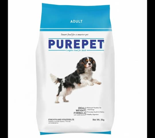 PUREPET Adult Chicken & Vegetable Dry Dog Food 3kg | Complete Nutrition for Adult Dogs