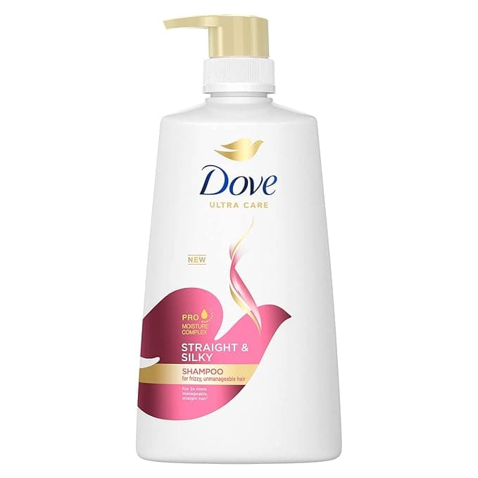 Dove Straight & Silky Shampoo 625 ml – Smooth & Frizz Control for Silky Soft Hair
