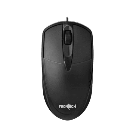 FRONTECH Premium 3-Button USB Wired Mouse with 1000 DPI Optical Sensor | Plug & Play | Compatible with PC, Laptop & Tablet
