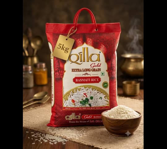 Lal Qilla LQ Lal Qilla Gold Basmati Rice 5kg | Premium Long Grain Aromatic Rice daily essentials & lifestyle