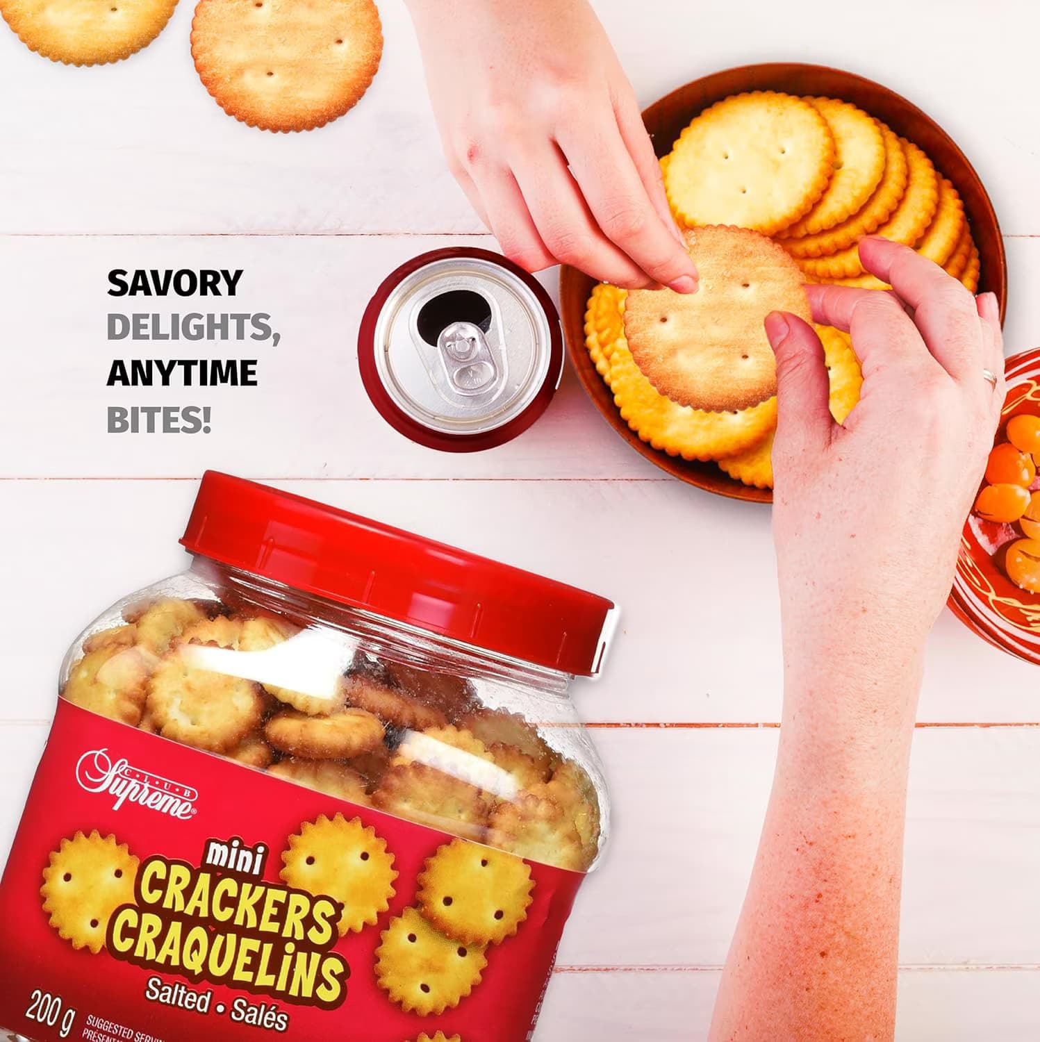 Dyans Mini Crackers Jar 227 gm salted Cream | Crispy & Creamy Snack
