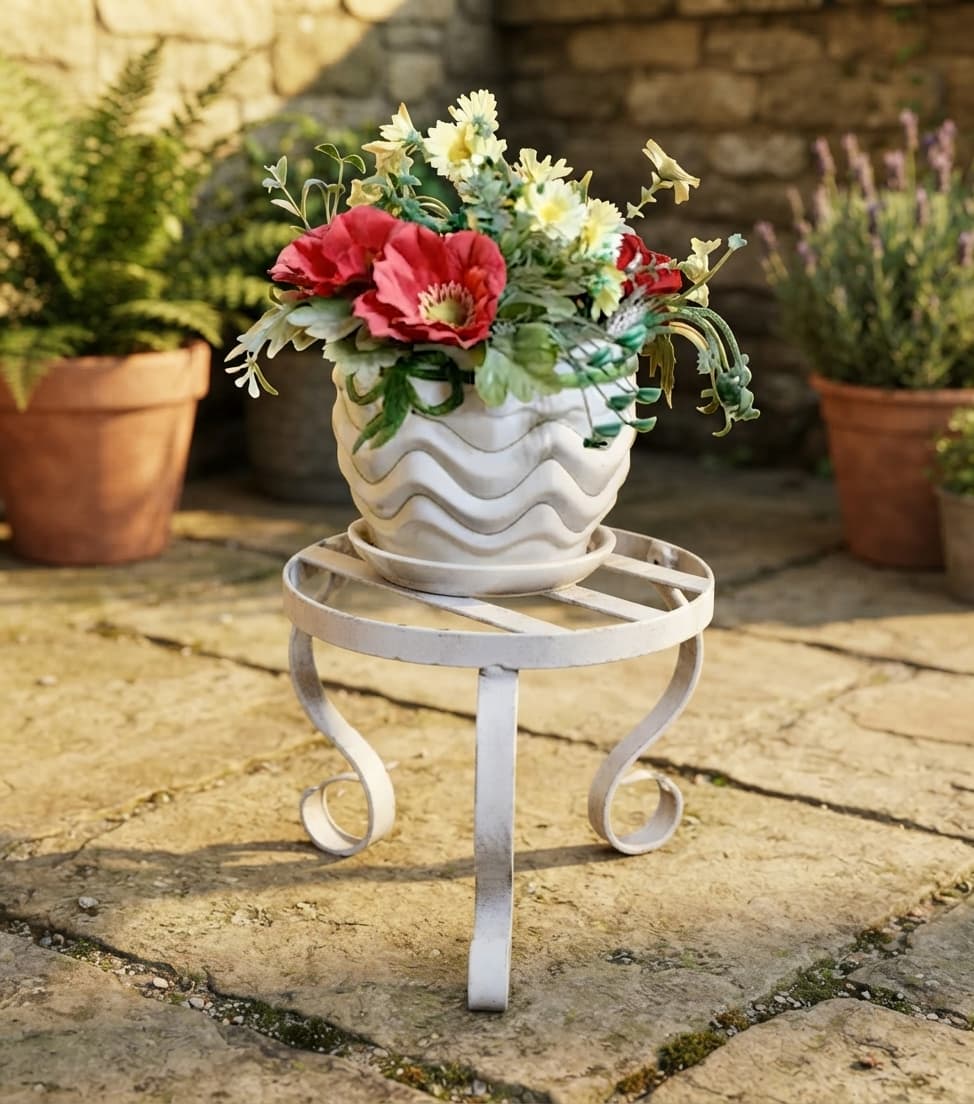 Gamala Stand / Flower Iron Stand / Single Pot Stand for Indoor and Outdoor
