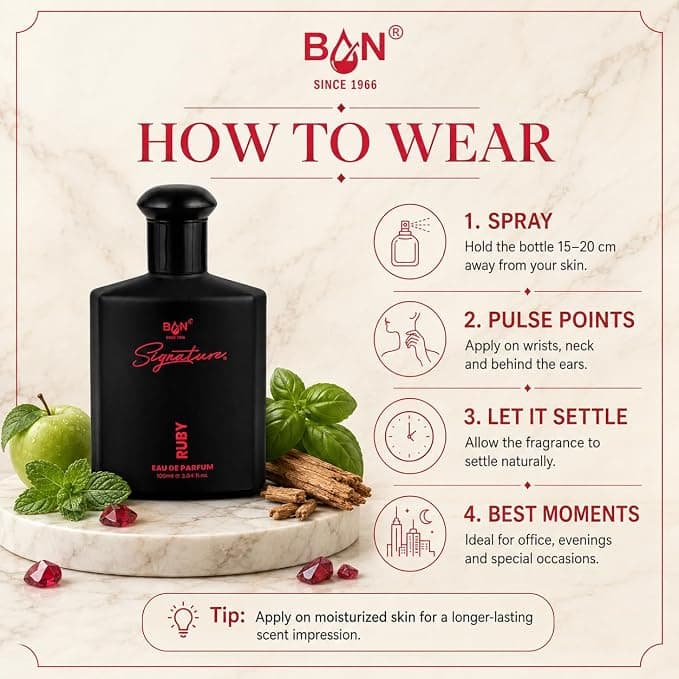 Signature SIGNATURE RUBY Eau De Parfum 100ml | Long Lasting Aromatic Woody Perfume for Men daily essentials & lifestyle — image 1 of 6