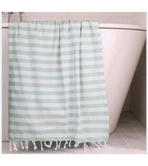 Pure Cotton Thin Towels with Tassels - Quick-Dry Bath & Beach Towel for Home, Travel & Spa Use