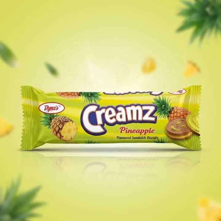 Dynas Dyna's Creamz Sandwich Pineapple Biscuits – Crispy Biscuits with Delicious Pineapple Cream Filling daily essentials &…