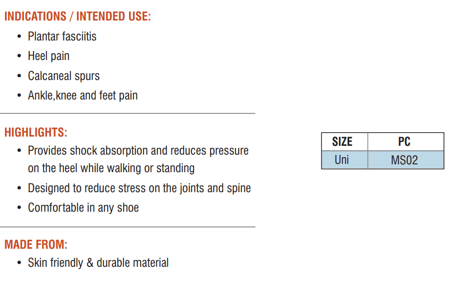 med-e Move med-e Move Silicone Heel Cushion (Pair) pharmacy, fitness & surgical
