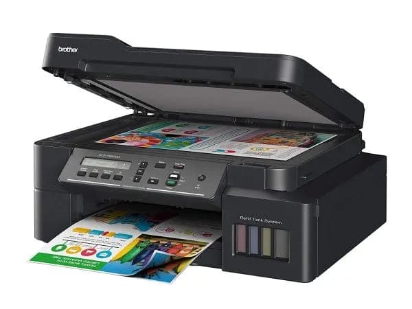 Brother Brother DCP-T820DW All-in One Ink Tank Refill System Printer with Wi-Fi and Auto Duplex Printing, Black, Medium…