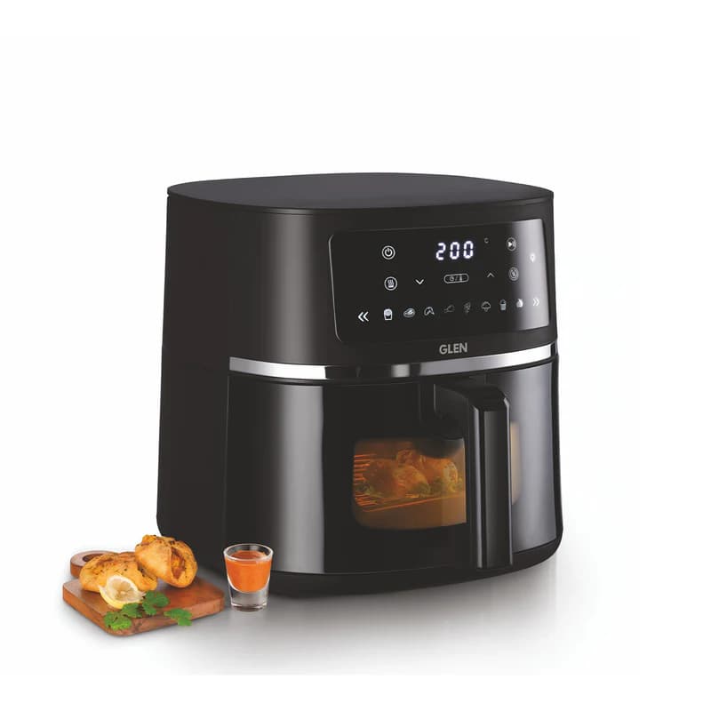 GLEN Digital Air Fryer 6L Capacity | 1500W | 8 Preset Cooking Modes | Digital Touch Control | Temperature & Timer Control | Black (SA3062DIGI)
