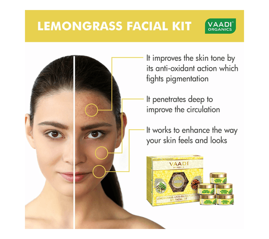 Vaadi Organics Vaadi Organics - Lemongrass Anti-Pigmentation SPA Facial Kit With Cedarwood Extract (270 gms) - VH0149 daily…