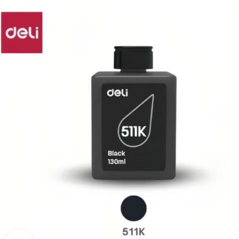 DELI Deli 511K Black Inkjet Printer Ink Bottle 130ml electronics