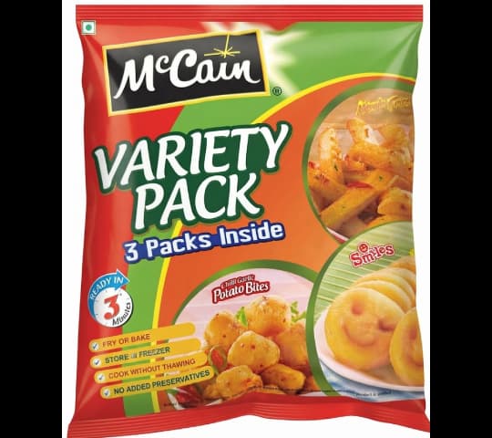 McCain Varieties Pack 550gm | Assorted Frozen Snacks