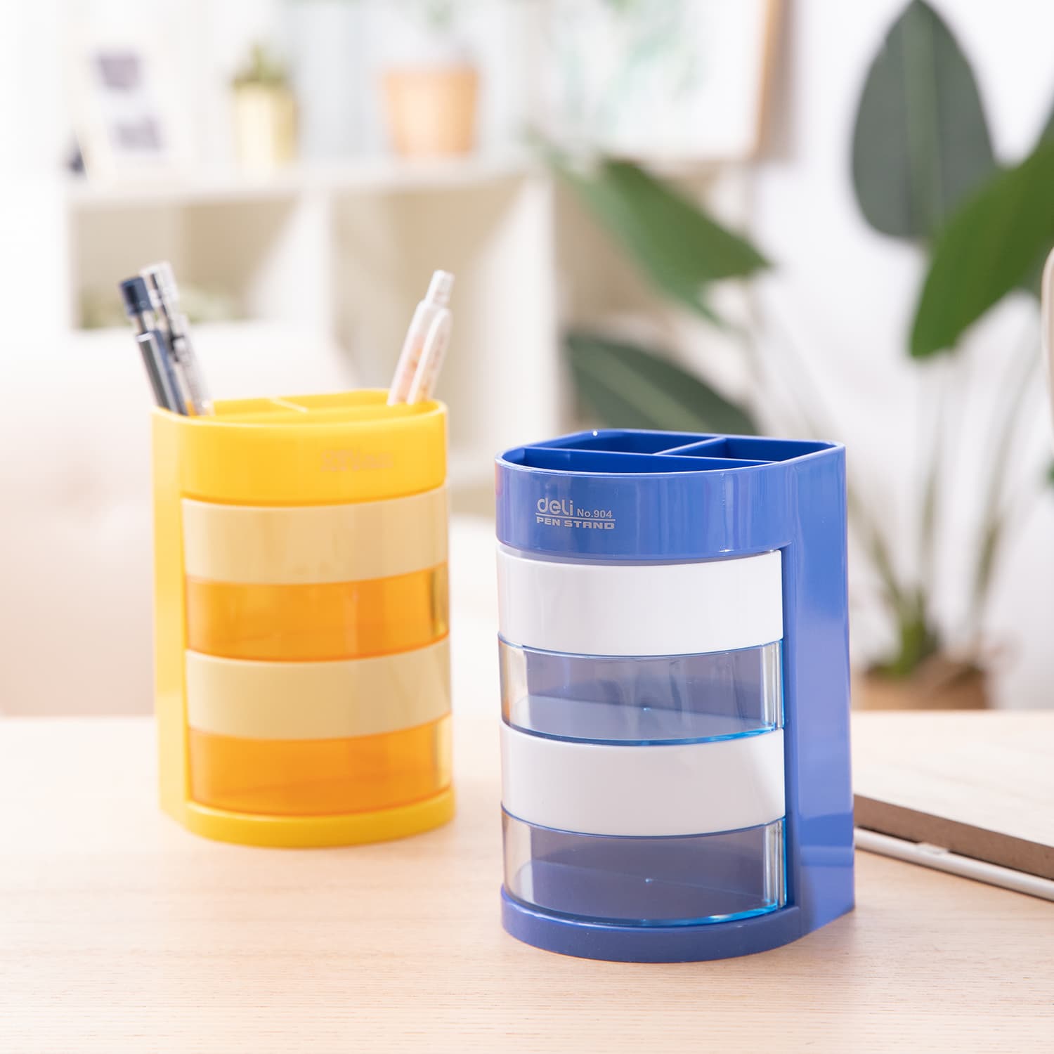 Deli Deli E904 Pen Holder with 4 Drawers & 3 Compartments | Desk Organizer stationary, toys & sports — image 1 of 4