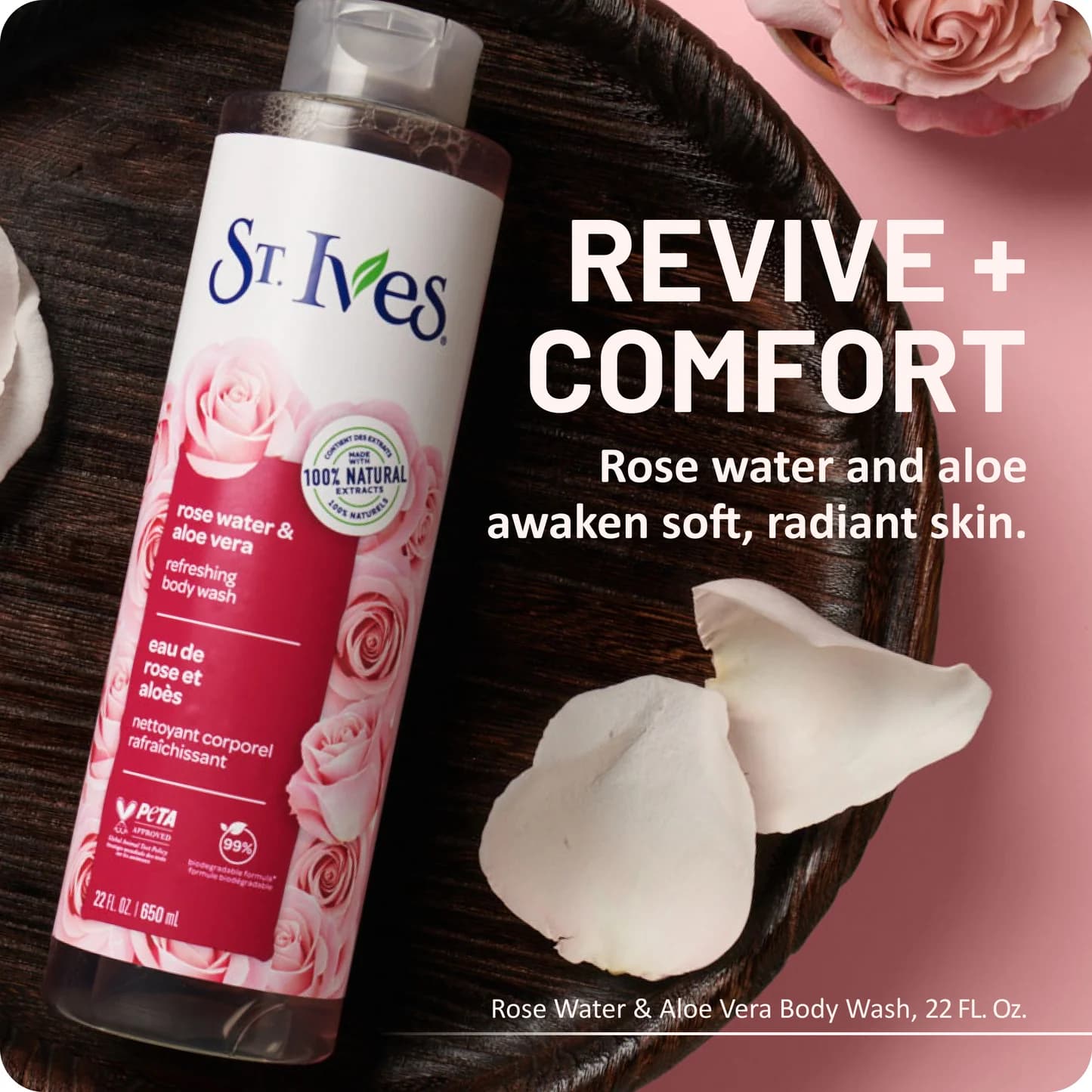 St. lIves St. Ives Rose Water & Aloe Vera Hydrating Body Wash 650ml daily essentials & lifestyle
