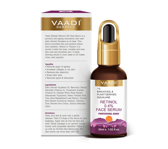 Vaadi Organics Vaadi Organics - Retinol 0.4% Face Serum With 1% Bakuchiol & Plant Derived Squalane (30 ml) - VH0690 daily…