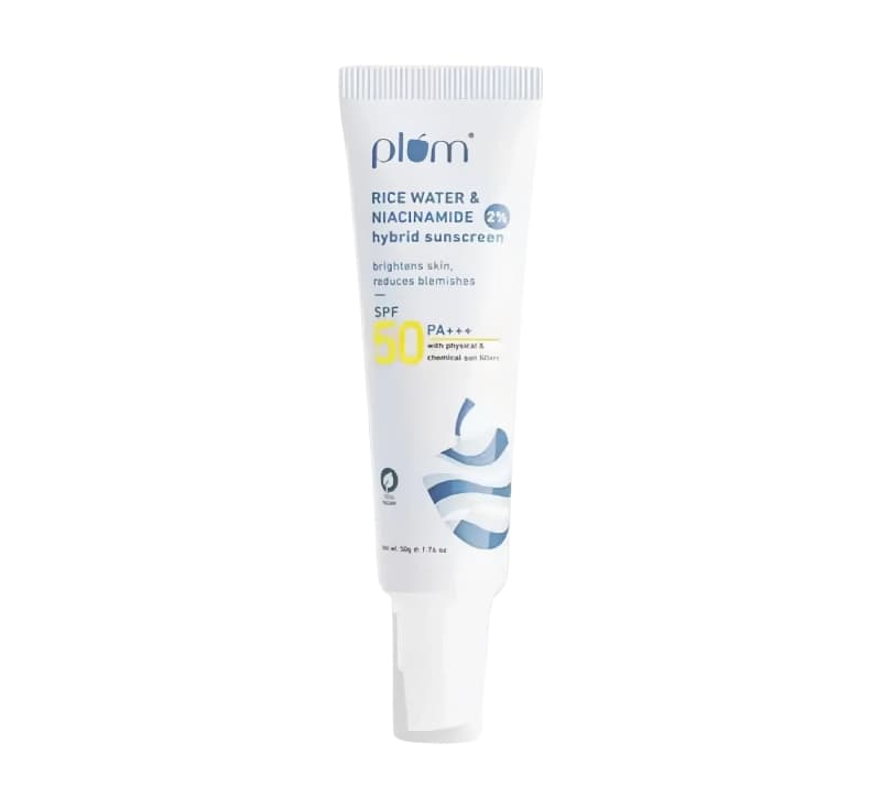 Plum Rice Water & Niacinamide Hybrid Sunscreen SPF 50 PA++++ 50gm
