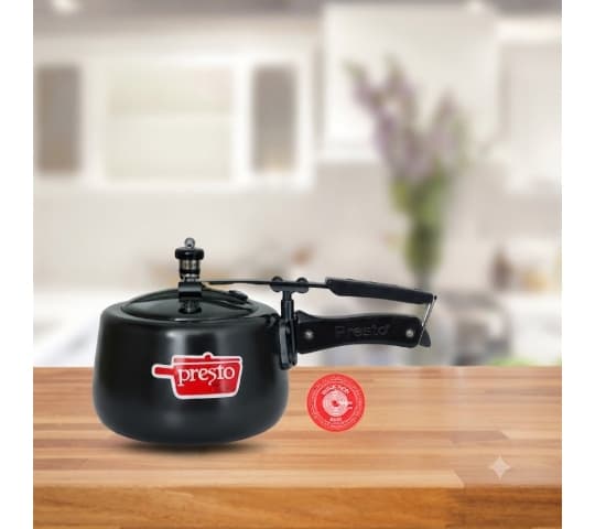 Presto Presto Hard Anodized Contura Induction Base Pressure Cooker 3 Litre | 3L Aluminum Cooker for Gas daily essentials &…