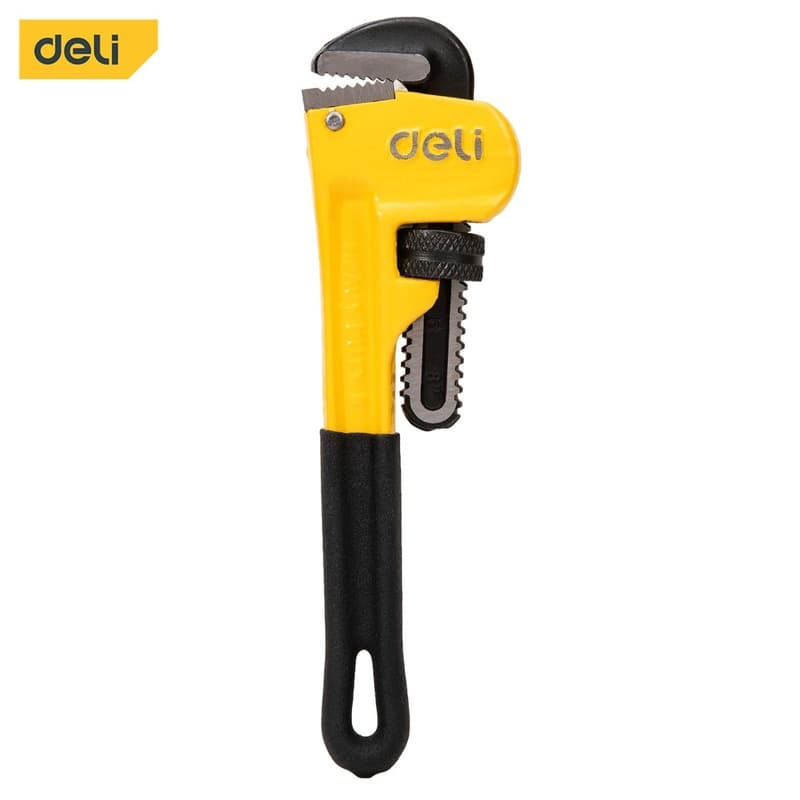 Deli Tools Deli Pipe Wrench 14″ | EDL2514 Heavy Duty Adjustable Plumbing Wrench hardware & machinery