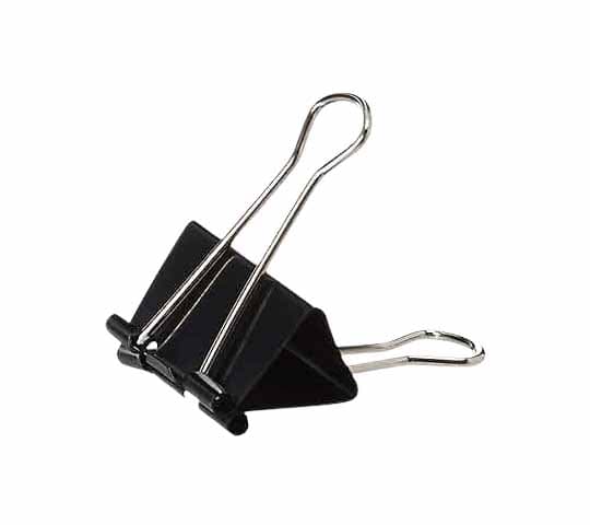 Deli Binder Clip EZ52 41mm Black Heavy Duty Paper Clips