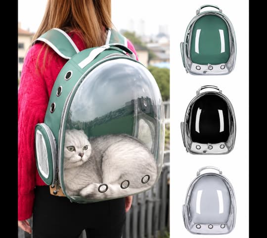 Pet Carrier Backpack Green – Comfortable Travel Backpack for Dogs & Cats