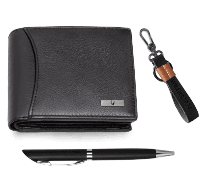 WildHorn WildHorn Gift Hamper for Men | Premium Leather Wallet, Keychain & Pen Combo Gift Set | Stylish Birthday,…