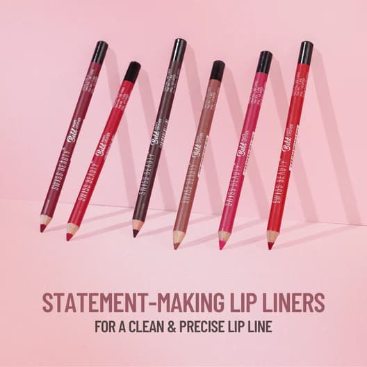 Swiss Beauty Bold Matte Lipliner Pack of 12 Pcs | Long-Lasting Waterproof Lip Pencil Set