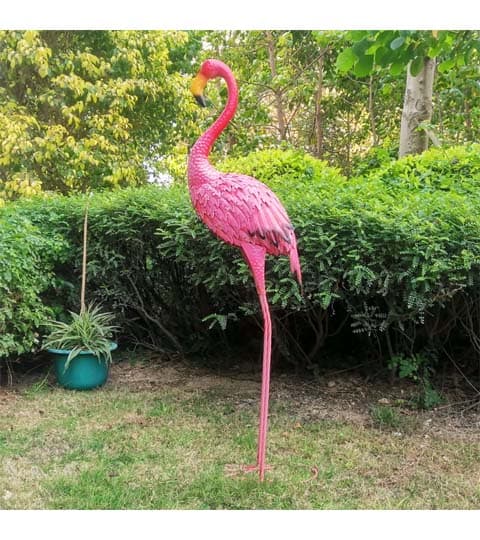 Senwell Senwell 120H Metal Flamingo Garden Decor Statue Iron Sculpture W-G192064 home decor