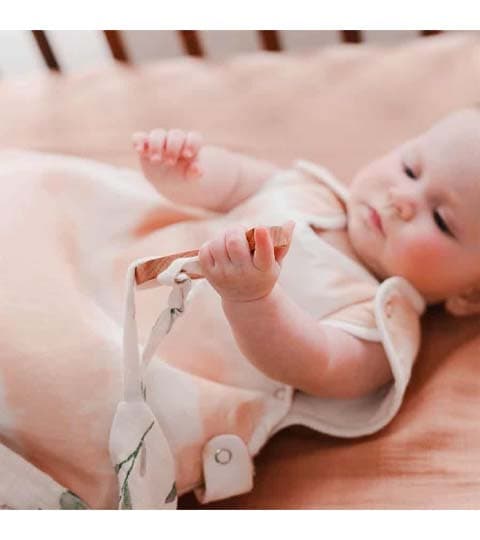 Crane Baby Crane Baby BC-100TH Giraffe Wooden Teether & Muslin Leaf Print Security Blanket for Babies daily essentials &…