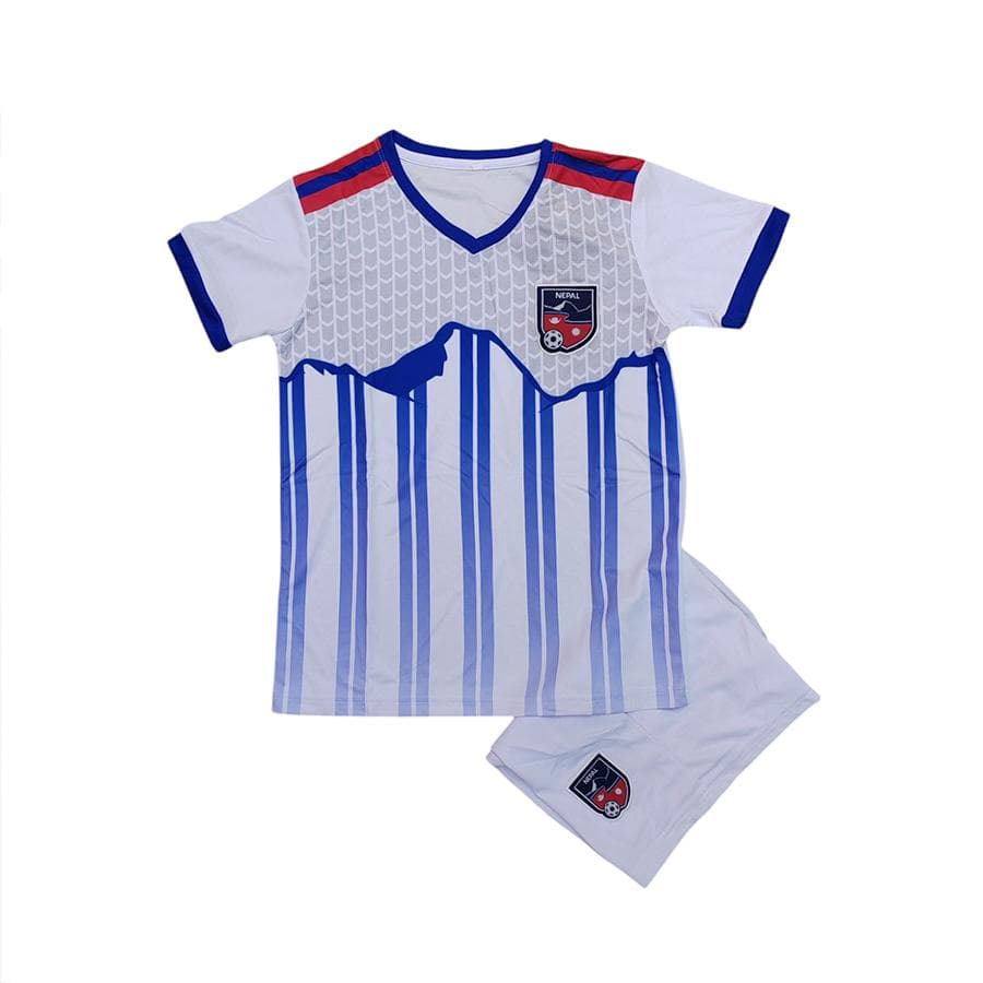 Nepal Football Adult A Grade Jersey - White | Premium Polyester Football Jersey for Men