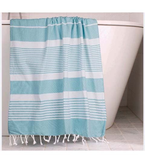 Pure Cotton Thin Towel with Tassels– Soft Lightweight Bath & Beach Towel