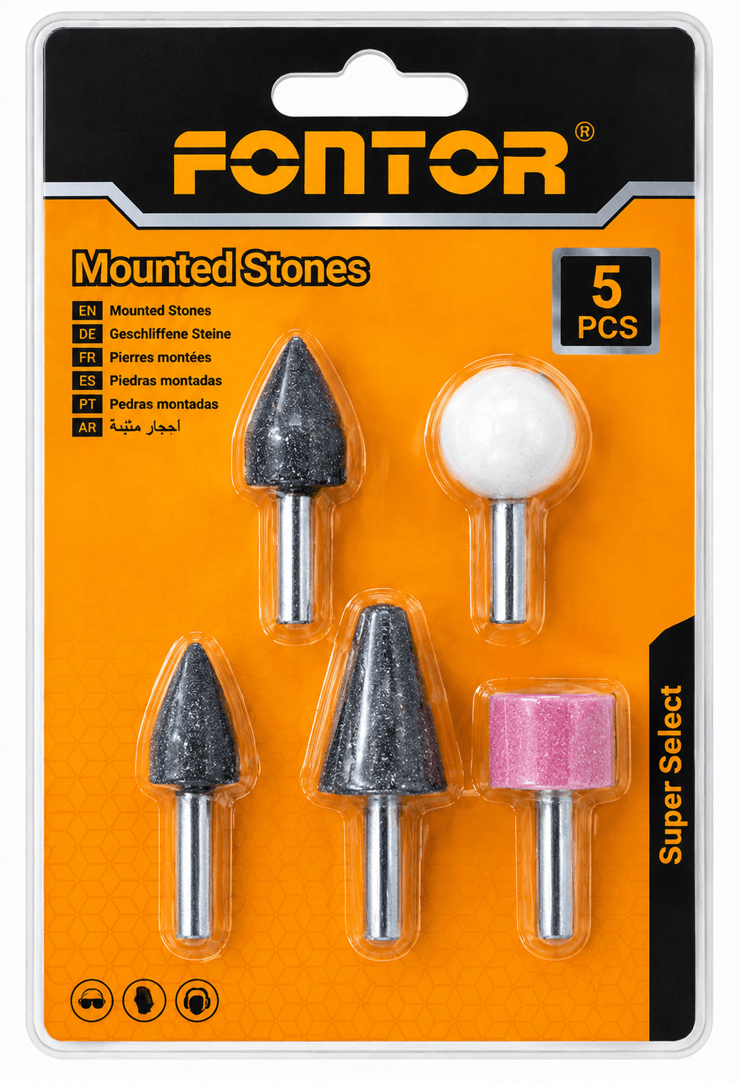 Fontor Fontor Mounted Stone 5 PCS Set 180303 – Grinding, Sharpening & Polishing Stone Set for Rotary Tools hardware &…