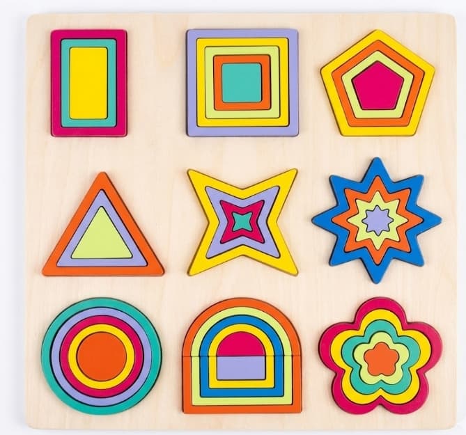 Happy Hours HappyHours Wooden Shapes Educational Sorting & Learning Toy for Kids stationary, toys & sports